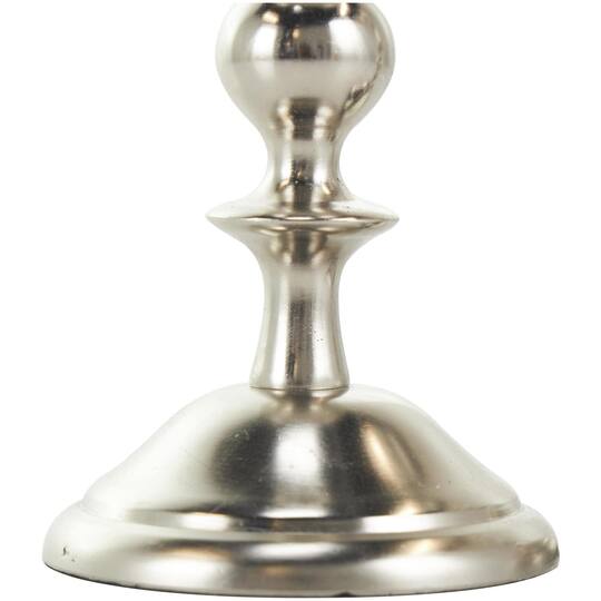 Silver Metal Candle Holder Set